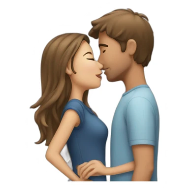Guy kissing girl sticker