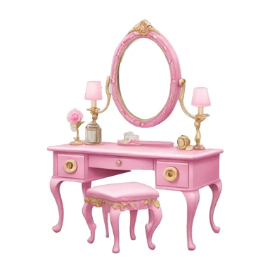 Pink decorated vanity  sticker