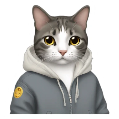 Vetements style cat in Georgia sticker