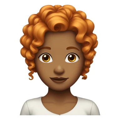 girl with curly orange hair and a bow in her hair sticker