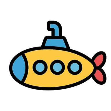 colored denizaltı (submarine) icon sticker