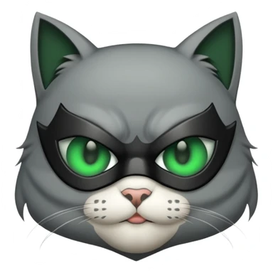 Cat as Batman grey  sticker