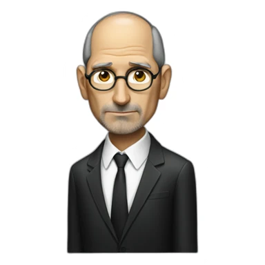 Steve Jobs sad wearing suit sticker