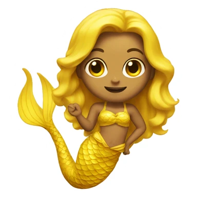 yellow mermaid sticker