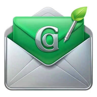 merged icon of an email envelope and a calendar, with a vivid green checkmark, visually indicating a calendar invite has been dispatched and confirmed sticker