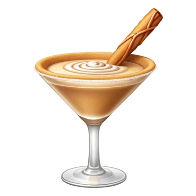 Cinnamon churro martini with a churro in it sticker