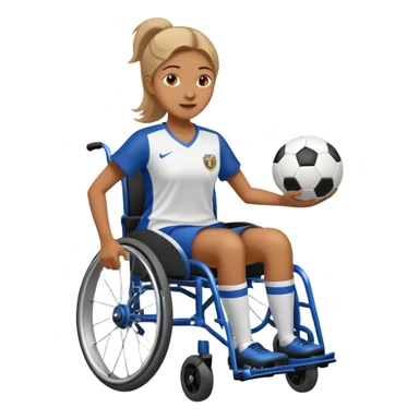 woman in wheelchair playing soccer sticker