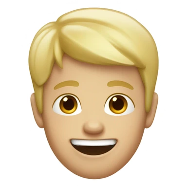 Blonde hair boy with one tooth sticker