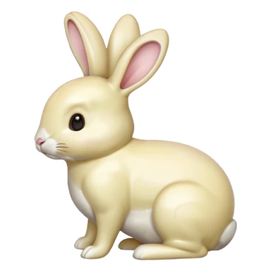white chocolate bunny sticker