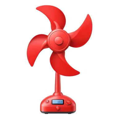 red electric fan sticker