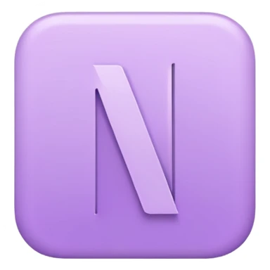 Netflix aesthetic "N" logo in pastel purple sticker