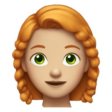 Ginger Girl With green eyes sticker