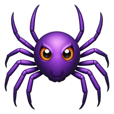 simple cute spider single colored deep purple sticker