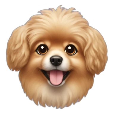 Pomeranian poodle sticker
