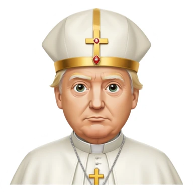 Donald trump as the pope sticker
