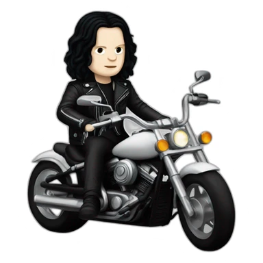 Jack White on a motorcycle  sticker