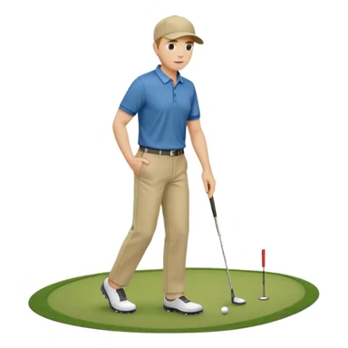 man playing golf full body sticker