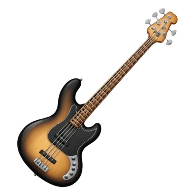 Black electric bass sticker