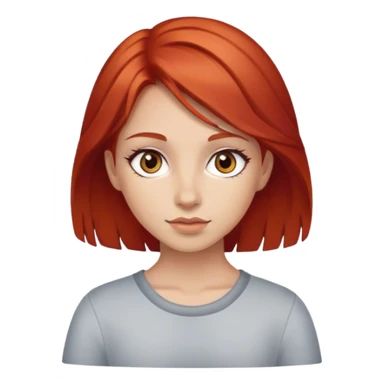 Girl with red head and brown eyes  sticker