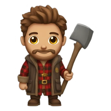 lumberjack in hogwarts robes sticker