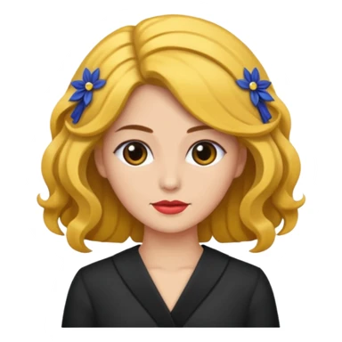 mujer con el pelo recogido para ceremonia sticker