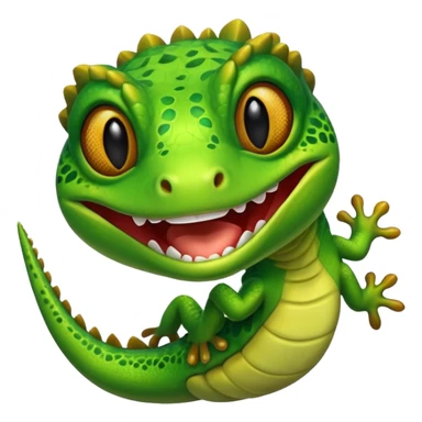 Gecko grinning sticker