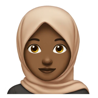 Girl in hijab brown skin sticker