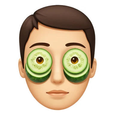 Spa cucumber in eyes sticker