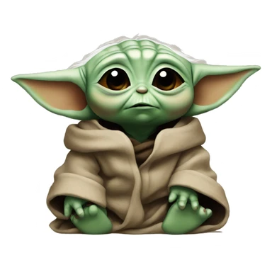 Baby Yoda is very sad sticker