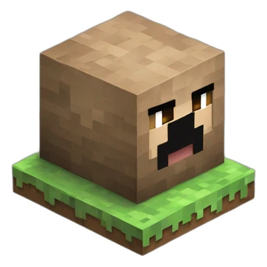 Minecraft Steve whith a dirt block sticker