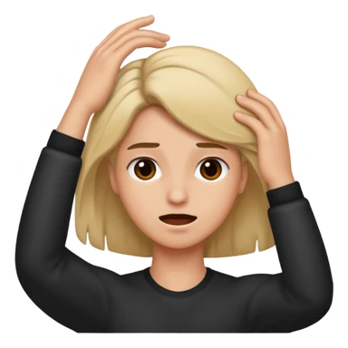 Pulling hair sticker