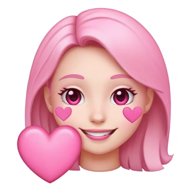 smiling face with pink hearts emoji sticker