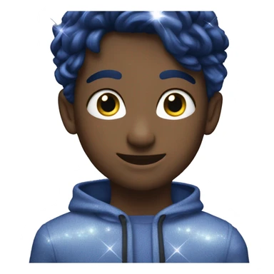 indigo R with sparkles sticker