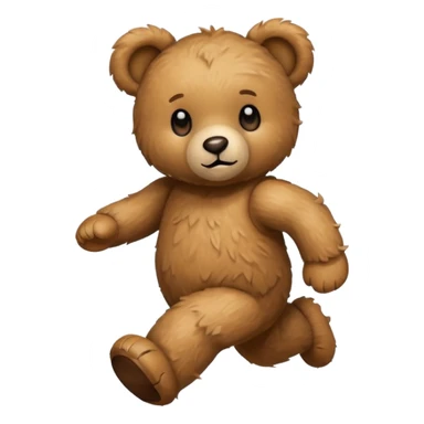 Teddy bear escaping sticker