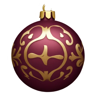 Antique Burgundy colored ornament sticker