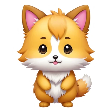  High quality Cute Cool Kawaii edgy Pretty Chibi Fur-Sona Colorful Fakemon Full Body sticker