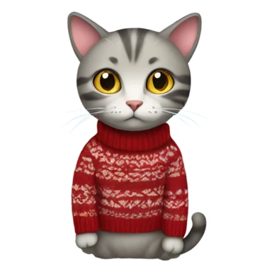 Cat in sweater  sticker