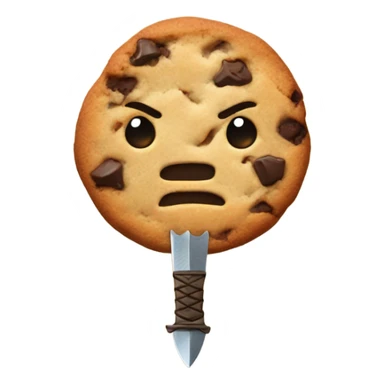 A cookie with a sword  sticker