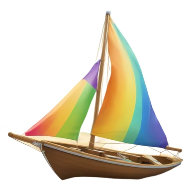 Sailing boat on the beach near the sea sticker