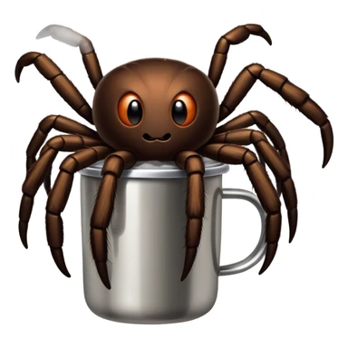 MONO ARAÑA TOMAND CAFÉ sticker