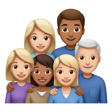 a group of 5 people all of diiferent ages  3men  2 women sticker