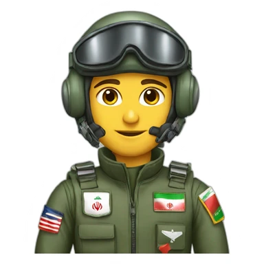 fighter jet pilot of Iran sticker