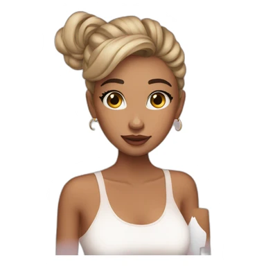 instagram model looking through instagram sticker