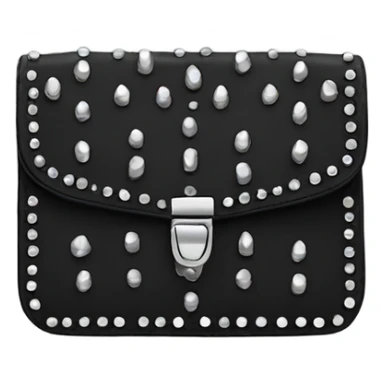 black leather studded purse sticker