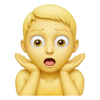 yellow face emoji with hands around its own neck, eyes bulging, mouth open, showing self-choking expression sticker