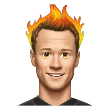 Jonathan Toews as a rainbow flame  sticker