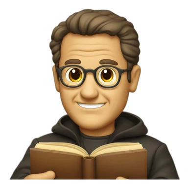 Don bosco with a book in his hand a book teaching kids sticker