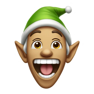 elf laughing uncontrollably sticker