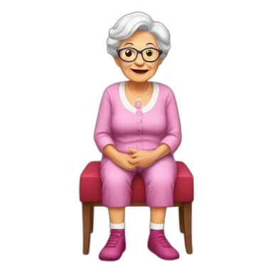 Grand mère en chaussettes sticker