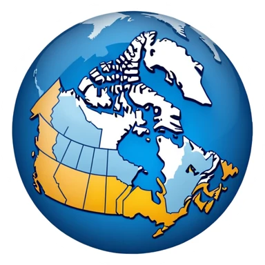 candian geoghrapgical perimeter all one colour sticker